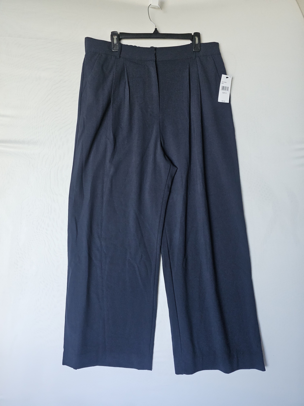 NWT By & By High Rise Wide Leg Navy Blue Pants Size 16